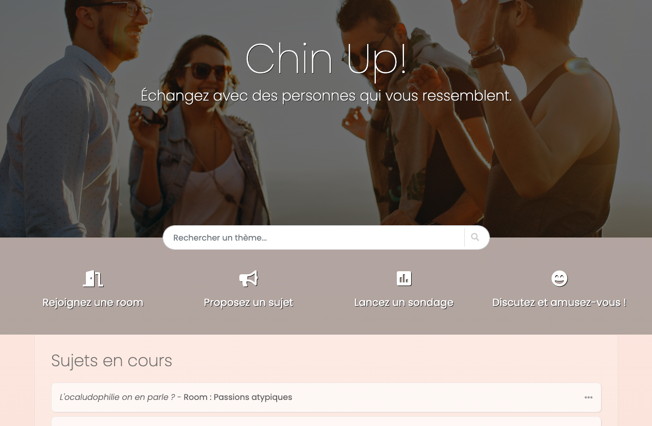 screenshot of the website